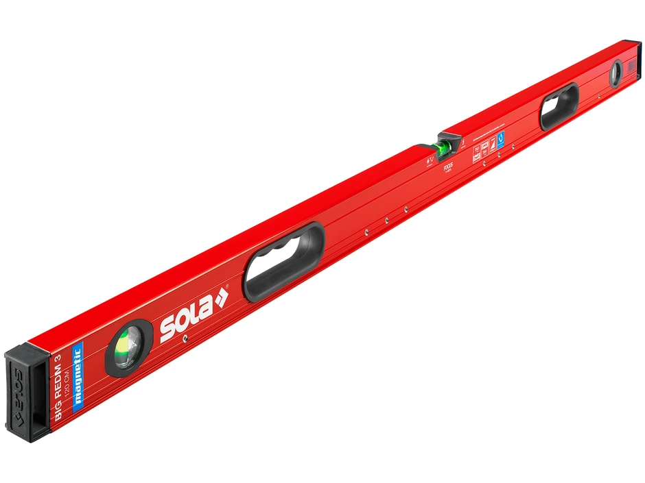 SOLA Alu-Magnetwasserwaage Big RedM 3, 120 Cm 1 SOLA Alu-Magnetwasserwaage Big RedM 3, 120 Cm