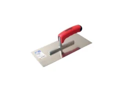 Haromac Glättekelle 4x4 Gez. Rostfrei Rot 280x130 Mm