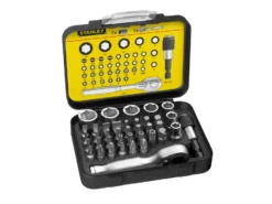 STANLEY Bit-Satz 1/4" Mit Mini-Umschaltknarre Mag. 39-tlg.
